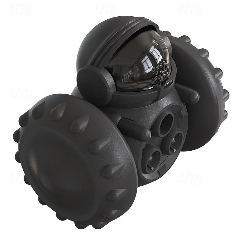Black Rolling Treat-Dispensing Pet Toy