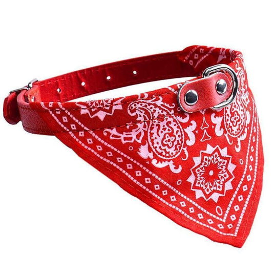 Red Bandana-Style Pet Collar, Small