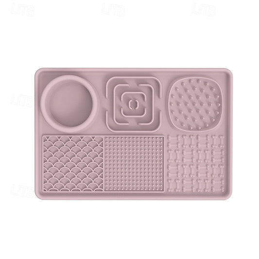 Pink Textured Pet Feeding Mat, Small