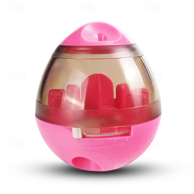 Pink Egg-Shaped Treat-Dispensing Pet Toy