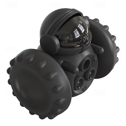 Black Rolling Treat-Dispensing Pet Toy